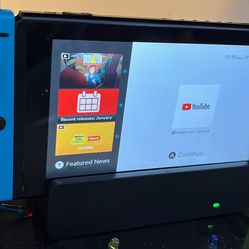 Switch comes wit 3 games two docking stations to connect to tv and all wires to hook up and to charge