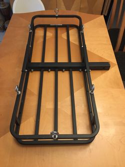 Heavy Duty Steel Hitch Mount Cargo Carrier Rack For SUV, Truck, Car  (TRADE???) - With 2" Receiver eye hooks were added separately