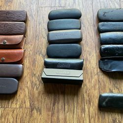 Well Used/Broken Reading Glasses (17 Glasses, 18 Cases Total)