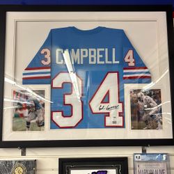 AUTHENTICATED JSA Signed Earl Campbell Jersey