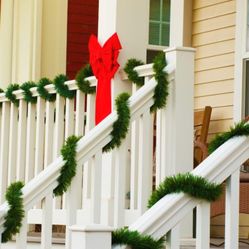 54Ft Greenery Christmas Rattan,Artificial Outdoor Christmas Garland,DIY Christmas Rattan for Outdoor Indoor Home Stairs Fireplace Christmas Party New 