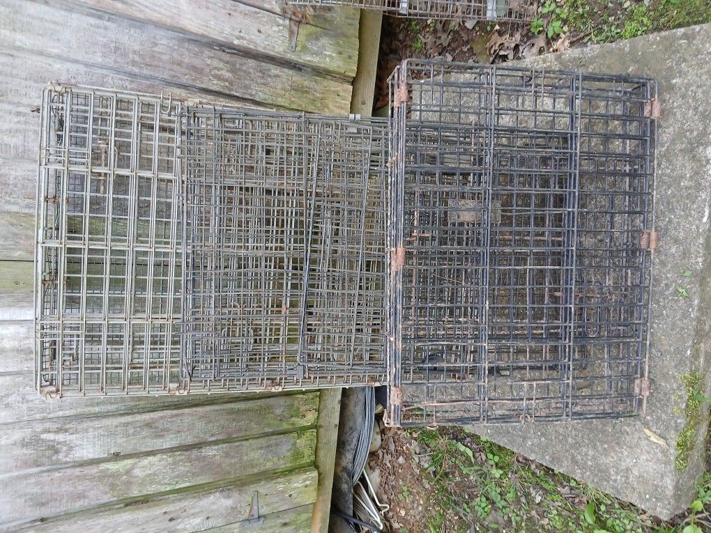 3 Heavy Duty Steel Animal Cages