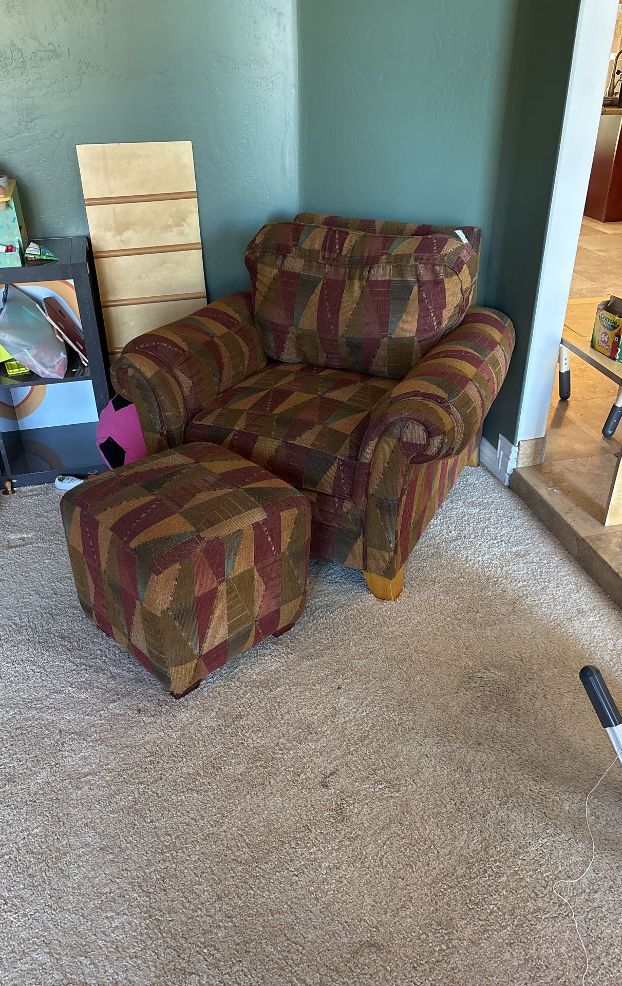Armchair With Ottoman PICK UP FOR FREE