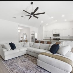 Large white sectional