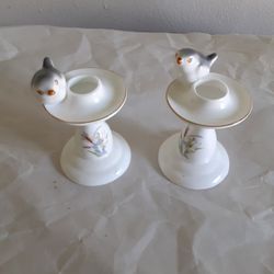 Vintage Bird 🐦 Bath And Candle Holder Bone China 