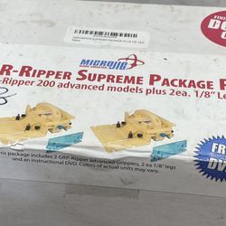 New MICROJIG GRR-RIPPER SUPREME PACKAGE PLUS, Advanced 3D Push Block And Accessory, 2 Block Set