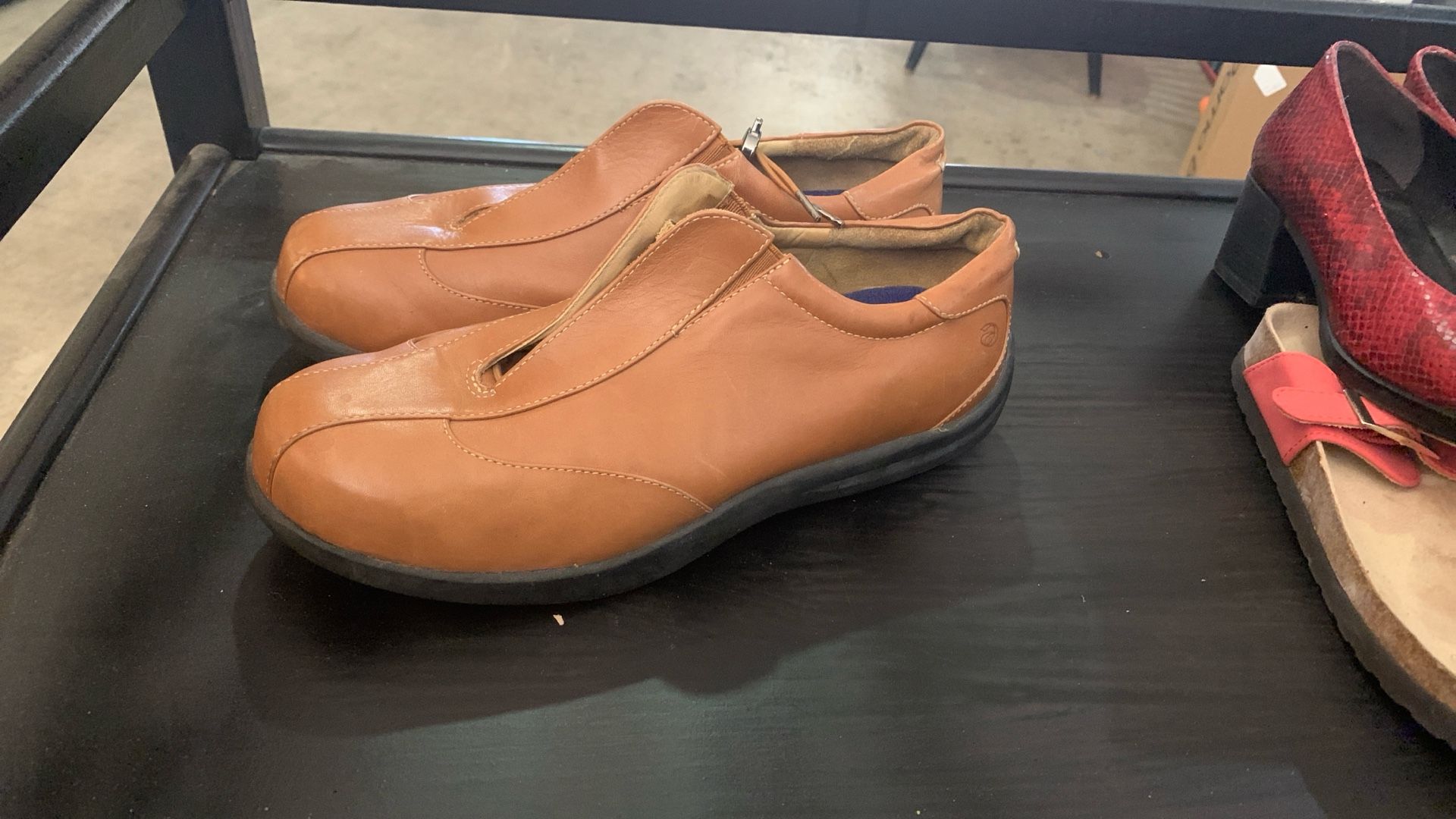 Brown Leather Shoes Size Medium 