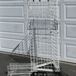 Wire Rack With Shelves And Hooks - Portable 