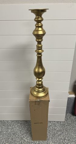 Gold Metal Candle Holder