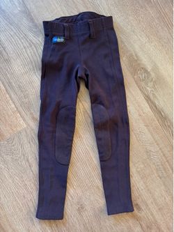 Irideon Kids Small Riding Tights Breeches Knee Patch Plum Purple-Size Small