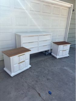 White Dresser and Nightstand Bedroom Set