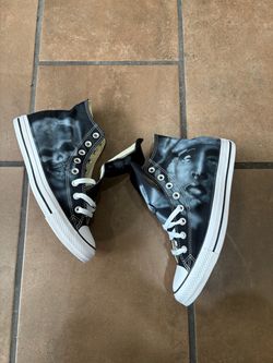 Custom Airbrushed High-Top Canvas Sneakers