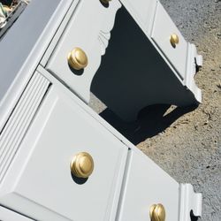 Vanity- Gray And Gold 