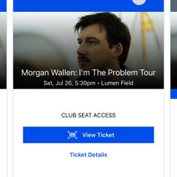 Morgan Wallen Lumen Field July 26th