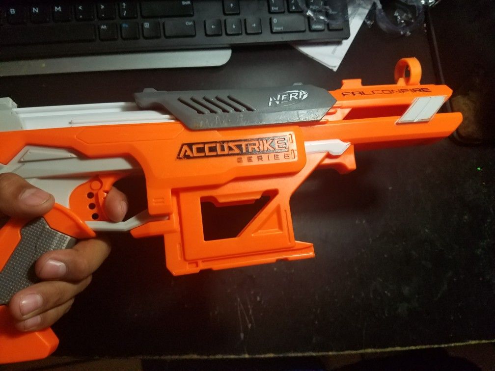 Nerf gun it has no bullets or darts