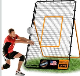 Volleyball Rebounder Net – 4 x 7 FT Perfect for practicing volleyball skills at home!