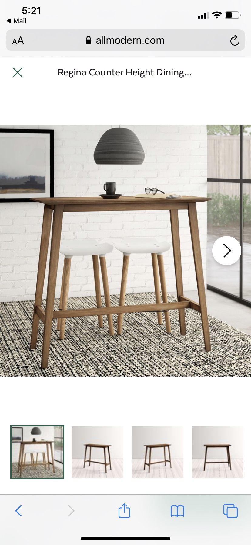 Modern High Top Table/ Standing Desk/ Entryway Table