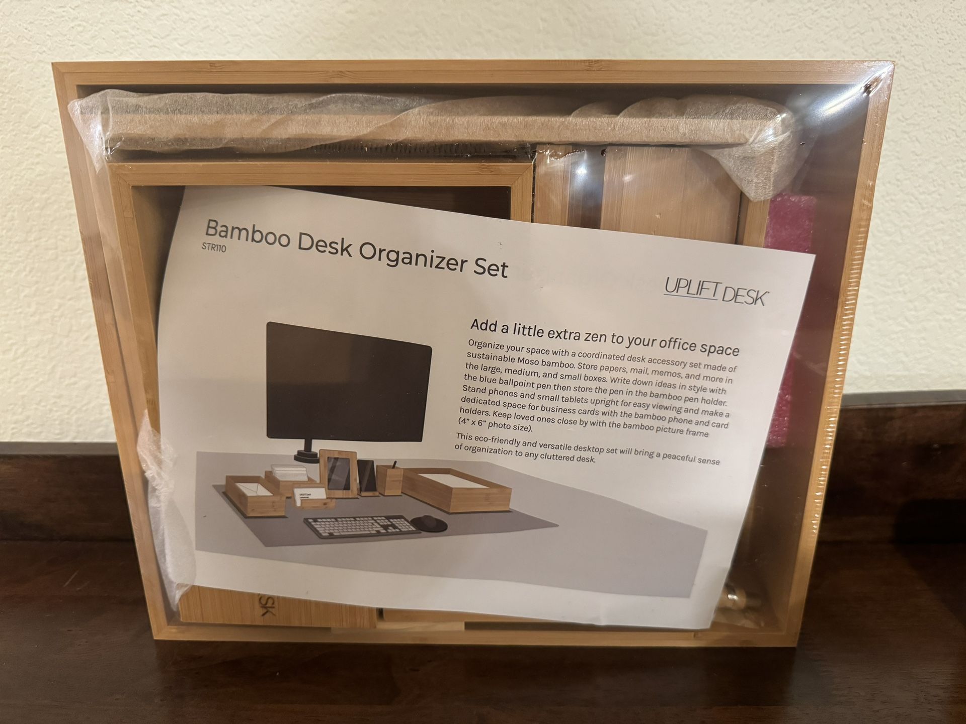 Bamboo Organizer Desk Set