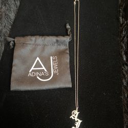16”-18” Sterling Silver “AJ” INITIAL NECKLACE