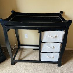 Changing Table W/fabric Drawers 