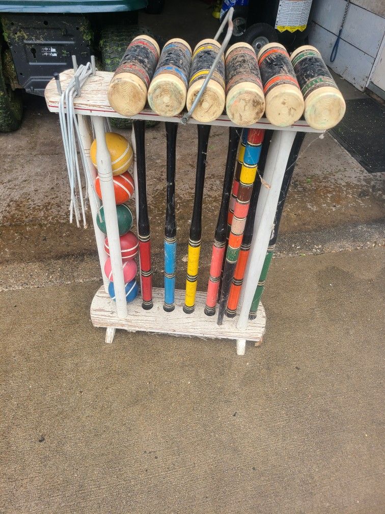 Croquet game vintage.