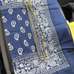 Gold Tone Miami Cuban Link Chain 