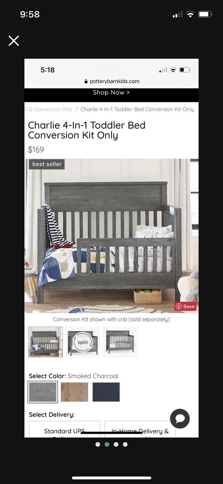 Pottery Barn Crib/Bed