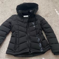 Calvin Klein Black Puffer Jacket with Hood