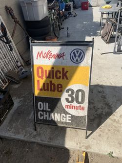 Vintage Vw Sign With Stand