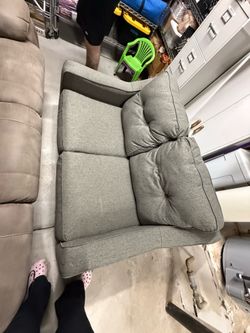 Grey loveseat