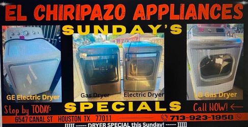 Sunday DRYER Specials