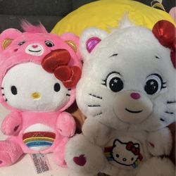 hello kitty x care bear plush set