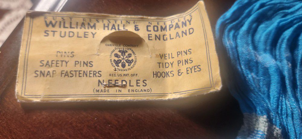 William hall and company sewing needles