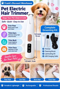 Pet Electric Hair Trimmer Grooming Kit