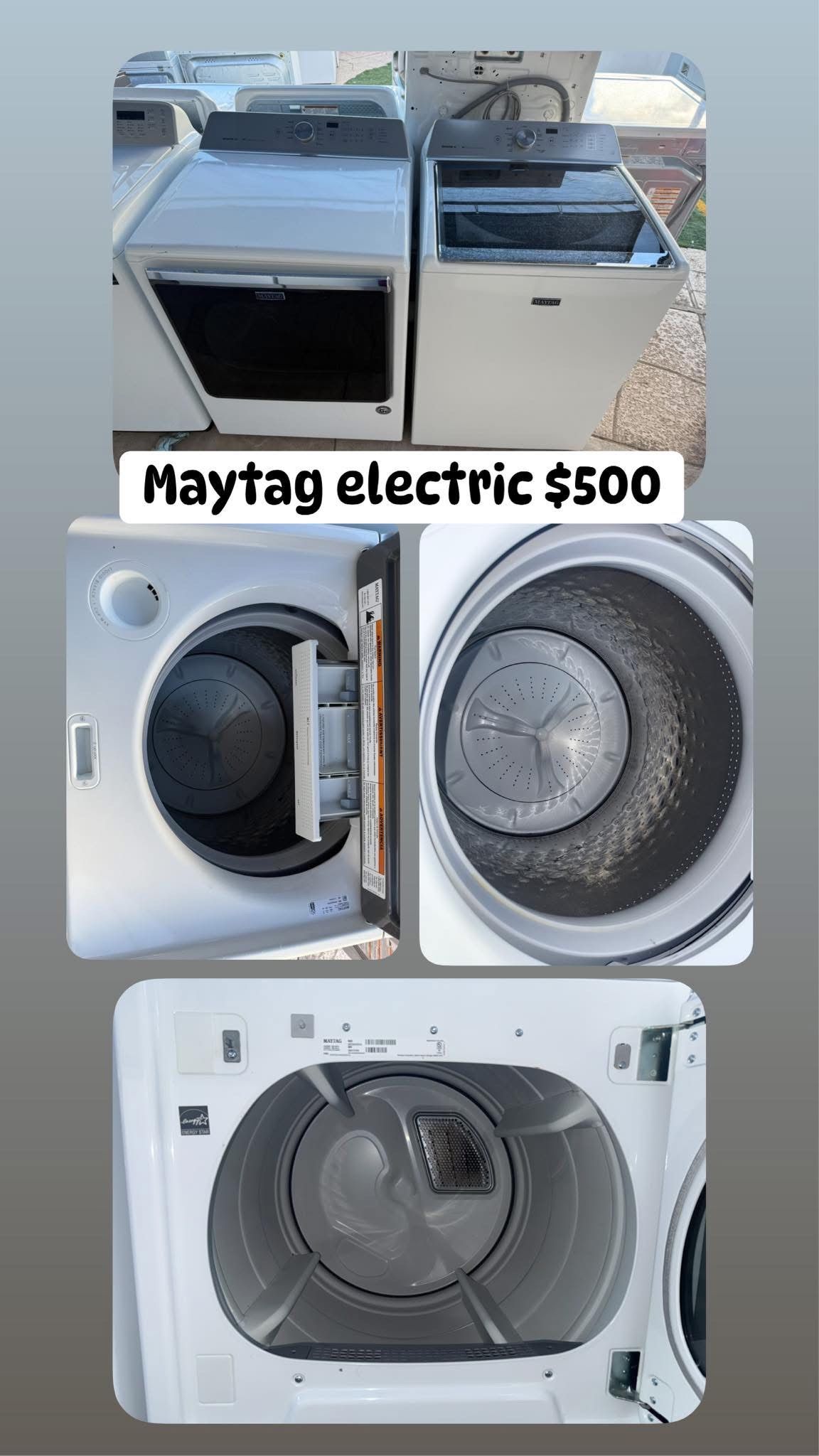 Maytag washer and electric dryer HE 5.3 & 8.8 CUFT King size capacity