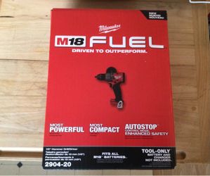 Milwaukee M18 FUEL Hammer Drill/Driver 1/2”.   Brand NEW.   Tool Only.  NUEVO.