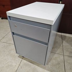 Elegant 2 Drawers Storage Rolling Pedestal