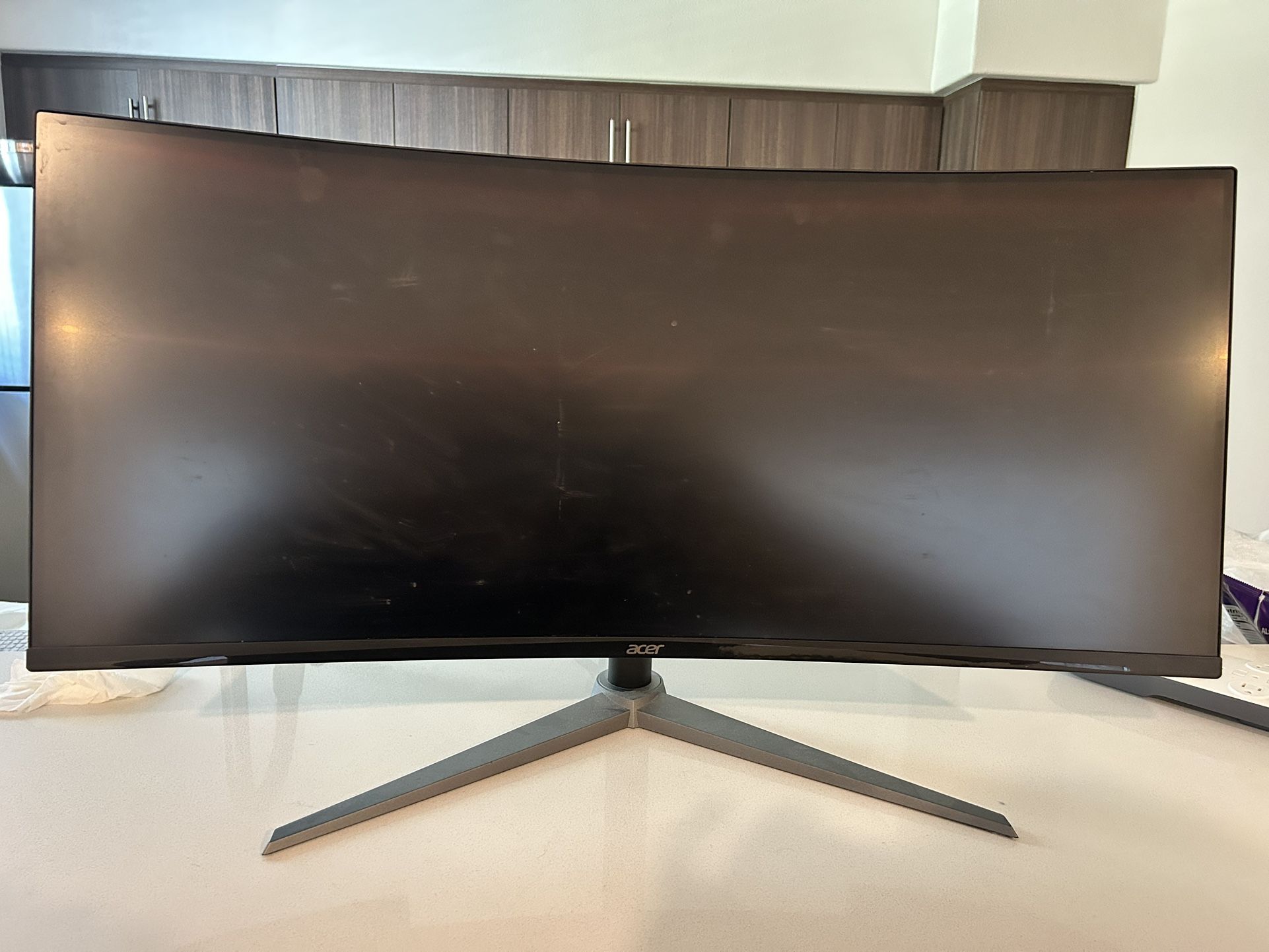 Acer - Nitro 34\" LCD Curved QHD 180Hz 1ms FreeSync Gaming Monitor with HDR400 (DisplayPort, HDMI)