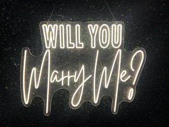 Will you marry me proposal neon sign