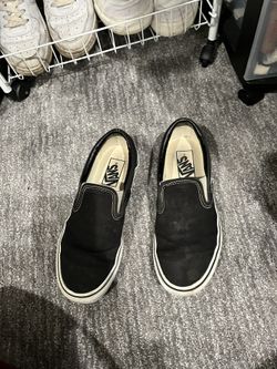 Black And White Slip On Vans