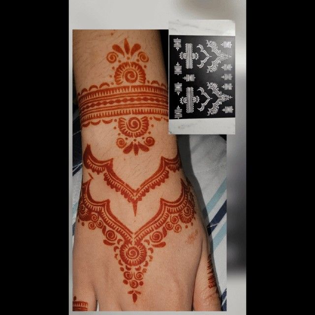 Stencil For Hands Henna Design