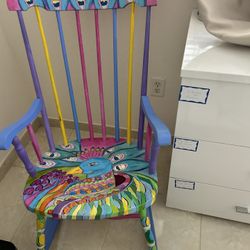 Hand-painted rocking chair 