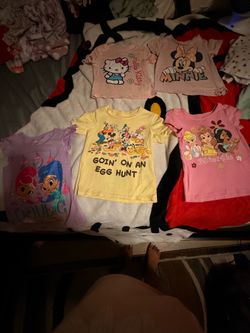 Nickelodeon, Disney, and Sanrio Girls' Graphic T-Shirts, Size 4T