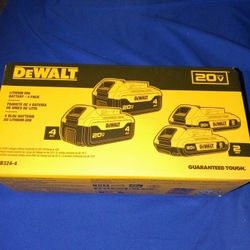 Brand New!! DeWalt 20 volt Max Battery 4 Pack