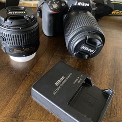 Nikon D3300 DSLR Camera W/ Accessories 