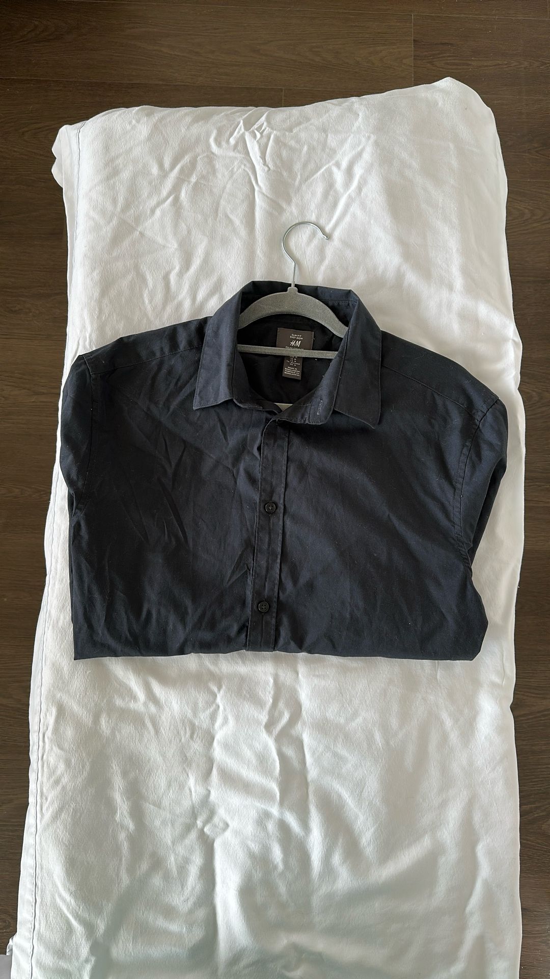 H&M Black Long Sleeve Dress Shirt