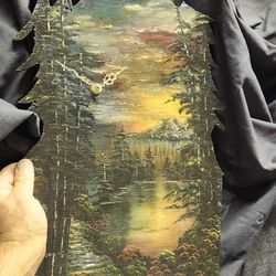 Handpainted Clock #818 12 X 18