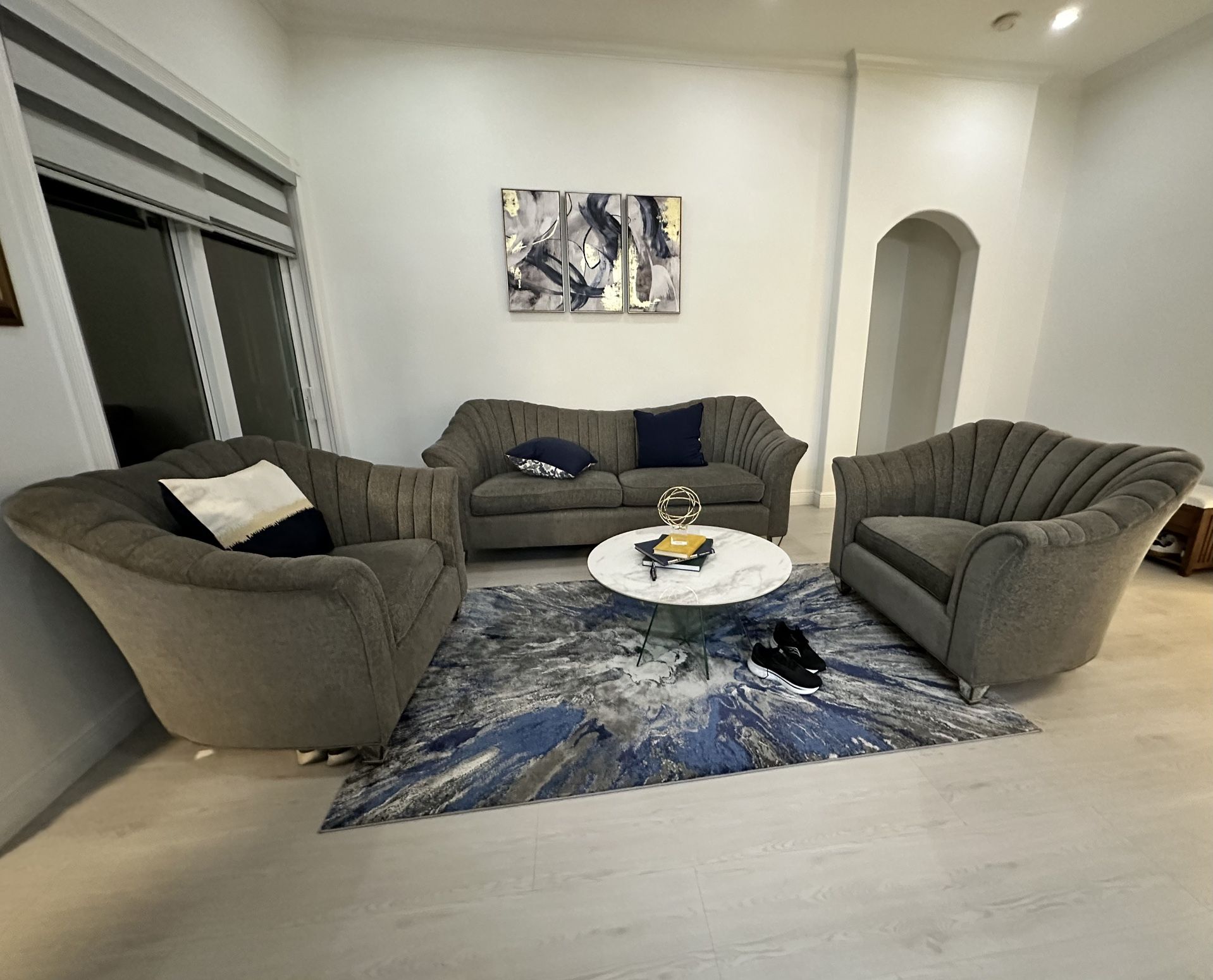 Modern Grey Couch Set