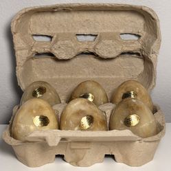 Vintage Genuine Italian Alabaster Eggs - Set of 6✨Read FULL Description Below✨