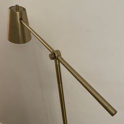 Threshold Cantilever Floor Lamp Brushed Antique Brass Finish